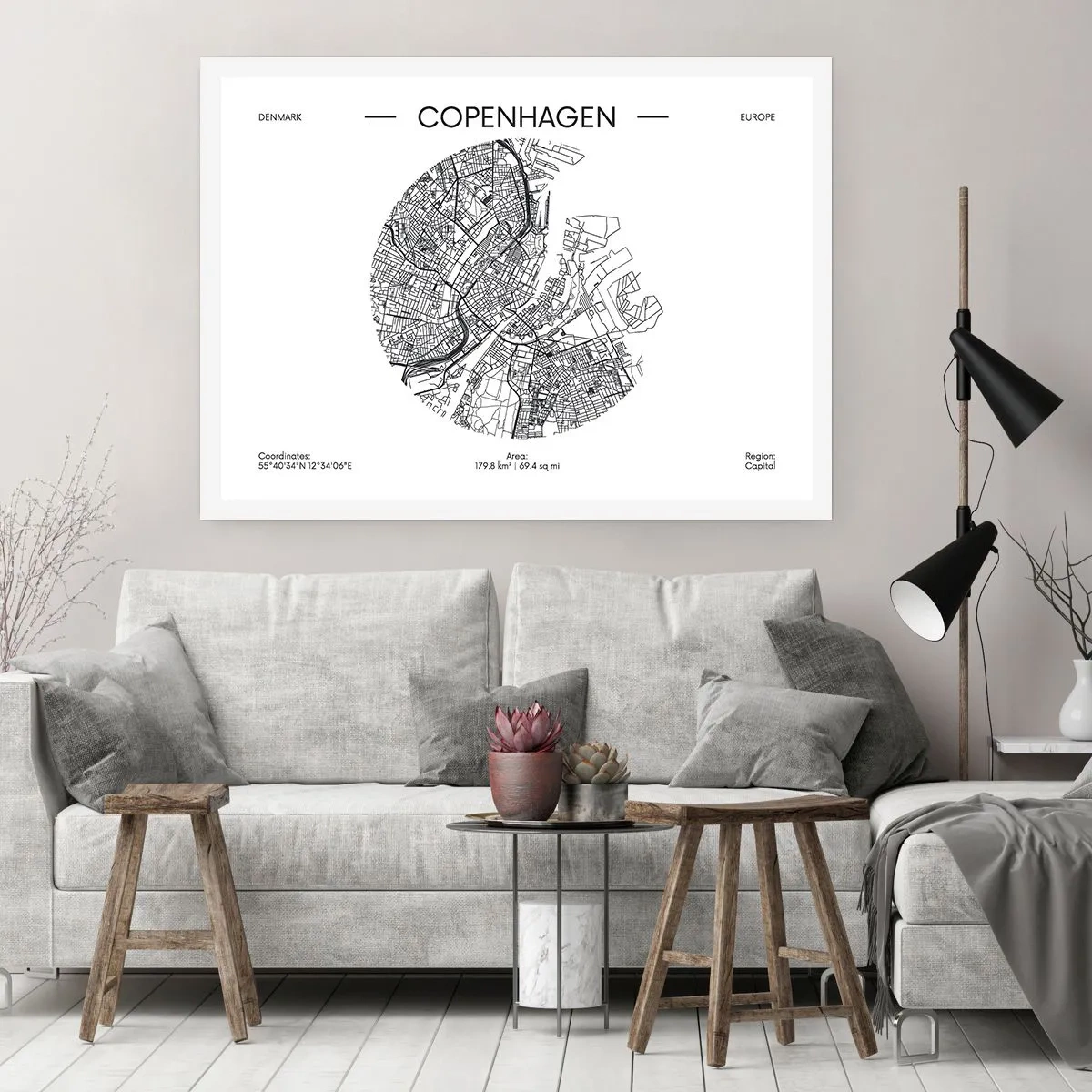 Affiche - Poster - Anatomie de Copenhague - 70x50 cm