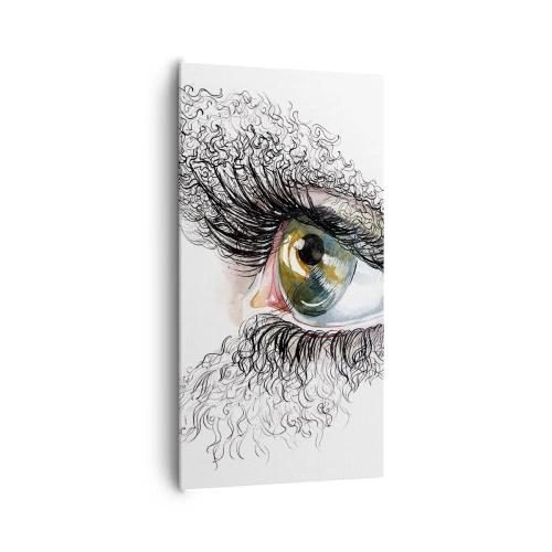 Impression sur toile - Image sur toile - Regarde droit dans l'âme - 65x120 cm