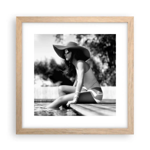 Affiche dans un chêne clair - Poster - Rêve d'été - 30x30 cm