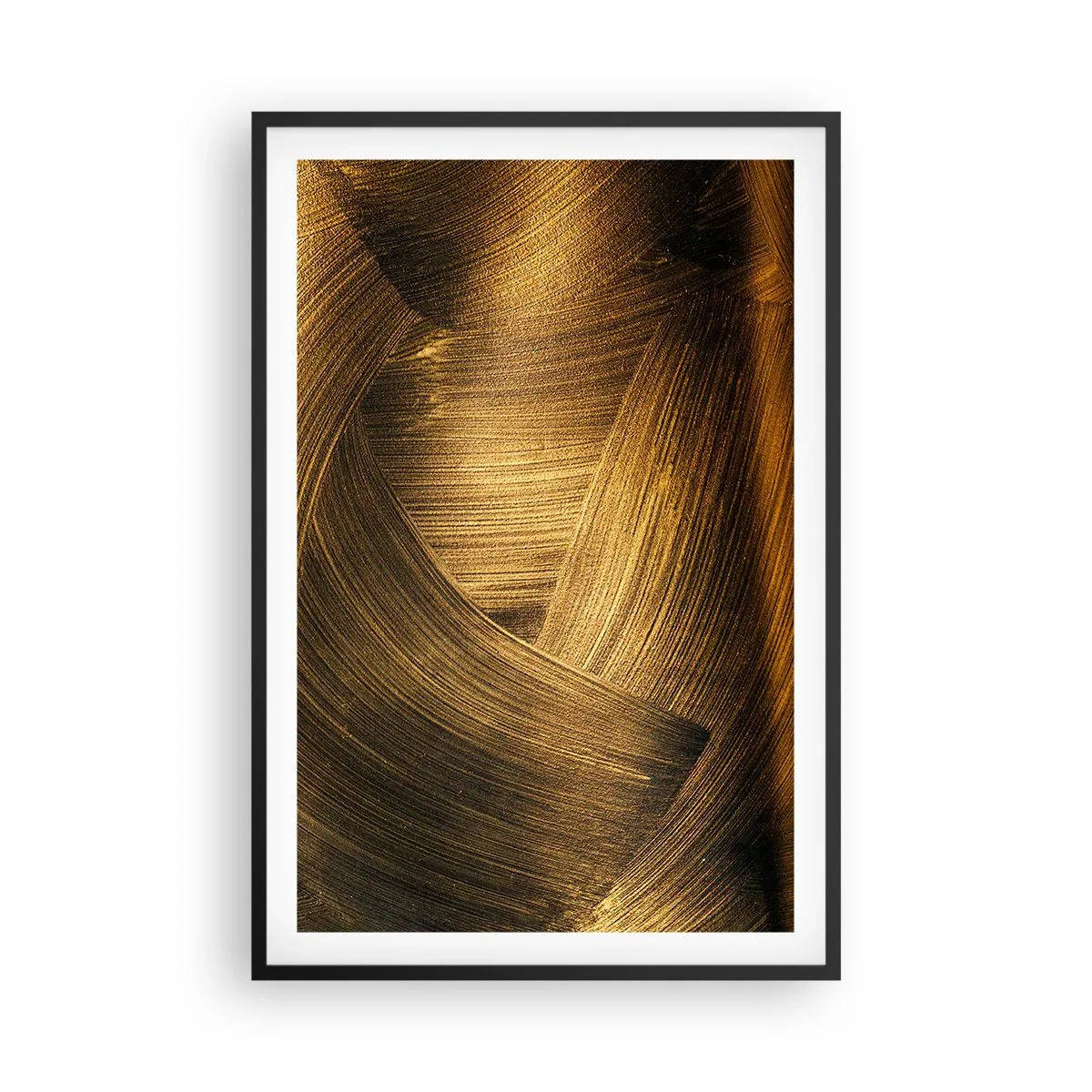 Affiche dans un cadre noir - Poster - Dans un labyrinthe en or - 61x91 cm