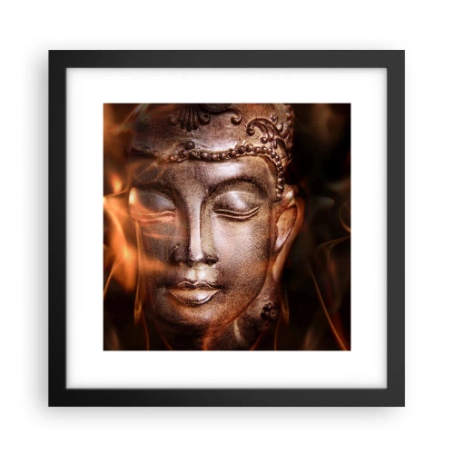 Affiche dans un cadre noir - Poster - Il n'existe qu'ici et maintenant - 30x30 cm