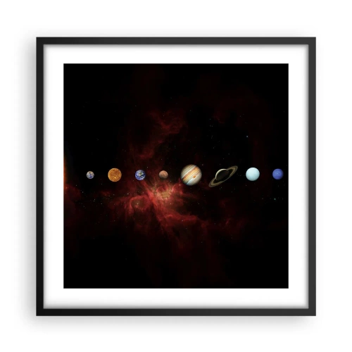 Affiche dans un cadre noir - Poster - Notre quartier - 50x50 cm