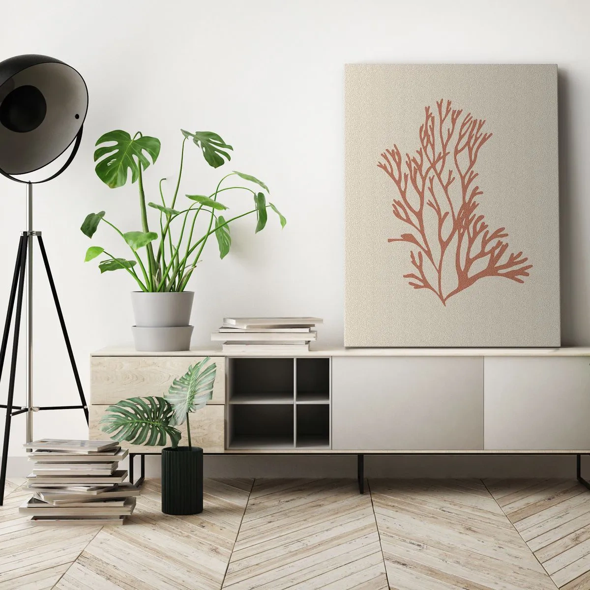 Impression sur toile - Image sur toile - Filigrane de corail - 55x100 cm