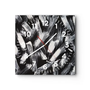 Horloge murale - Pendule murale - L'abstraction dans l'esprit industriel - 40x40 cm