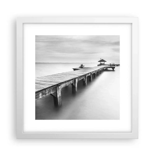Affiche dans un cadre blanc - Poster - À l'horizon - 30x30 cm