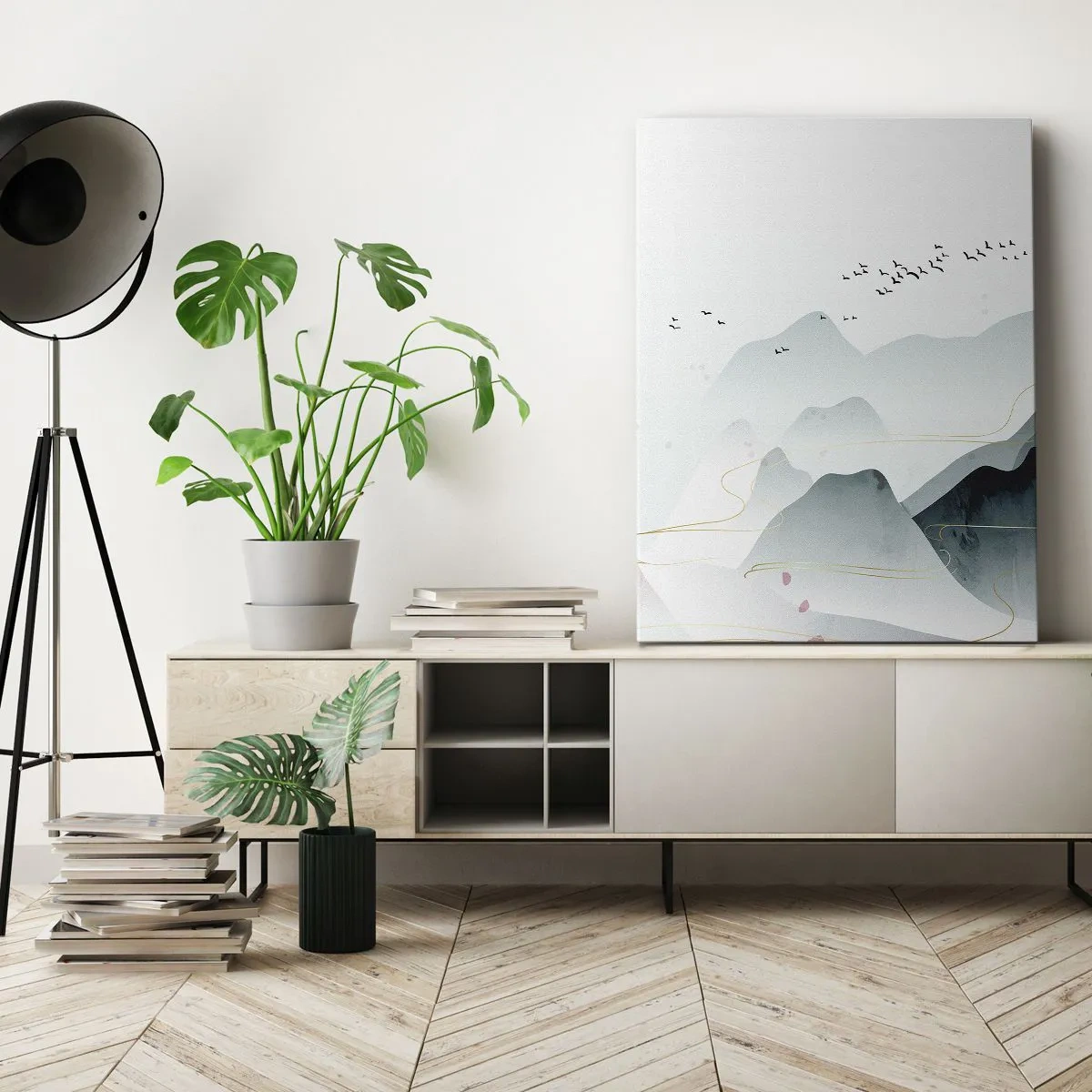 Impression sur toile - Image sur toile - Au-delà des sommets - 45x80 cm