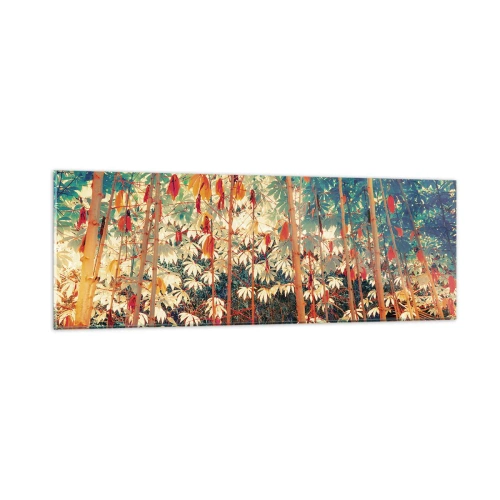 Impression sur verre - Image sur verre - La vie secrète des feuilles - 90x30 cm