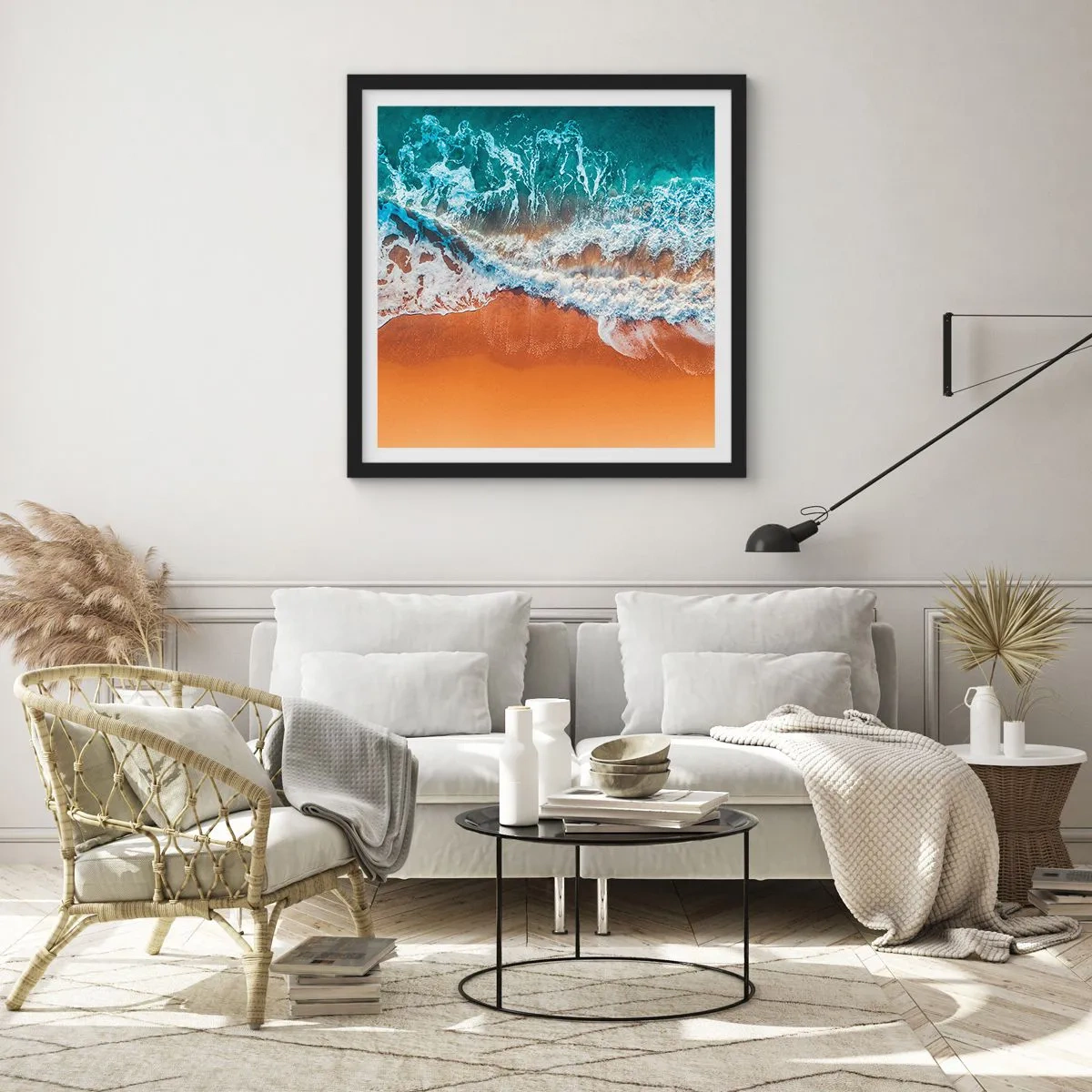 Affiche dans un cadre noir - Poster - Toujours ensemble - 50x50 cm