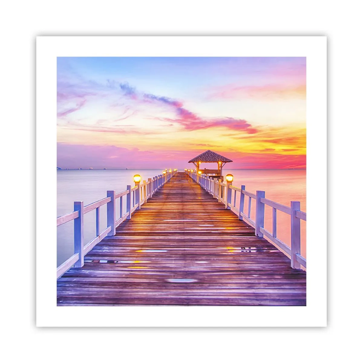 Affiche - Poster - Le silence lilas-doré du soir - 50x50 cm