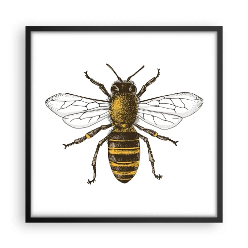 Affiche dans un cadre noir - Poster - Belle et bonne - 50x50 cm