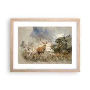 Affiche dans un chêne clair - Poster - Dignité - force - majesté - 40x30 cm