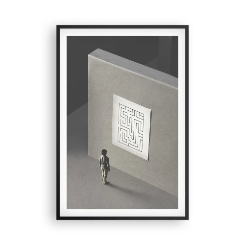 Affiche dans un cadre noir - Poster - Mais où suis-je? - 61x91 cm