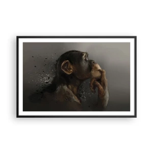 Affiche dans un cadre noir - Poster - Certainement un penseur - 91x61 cm