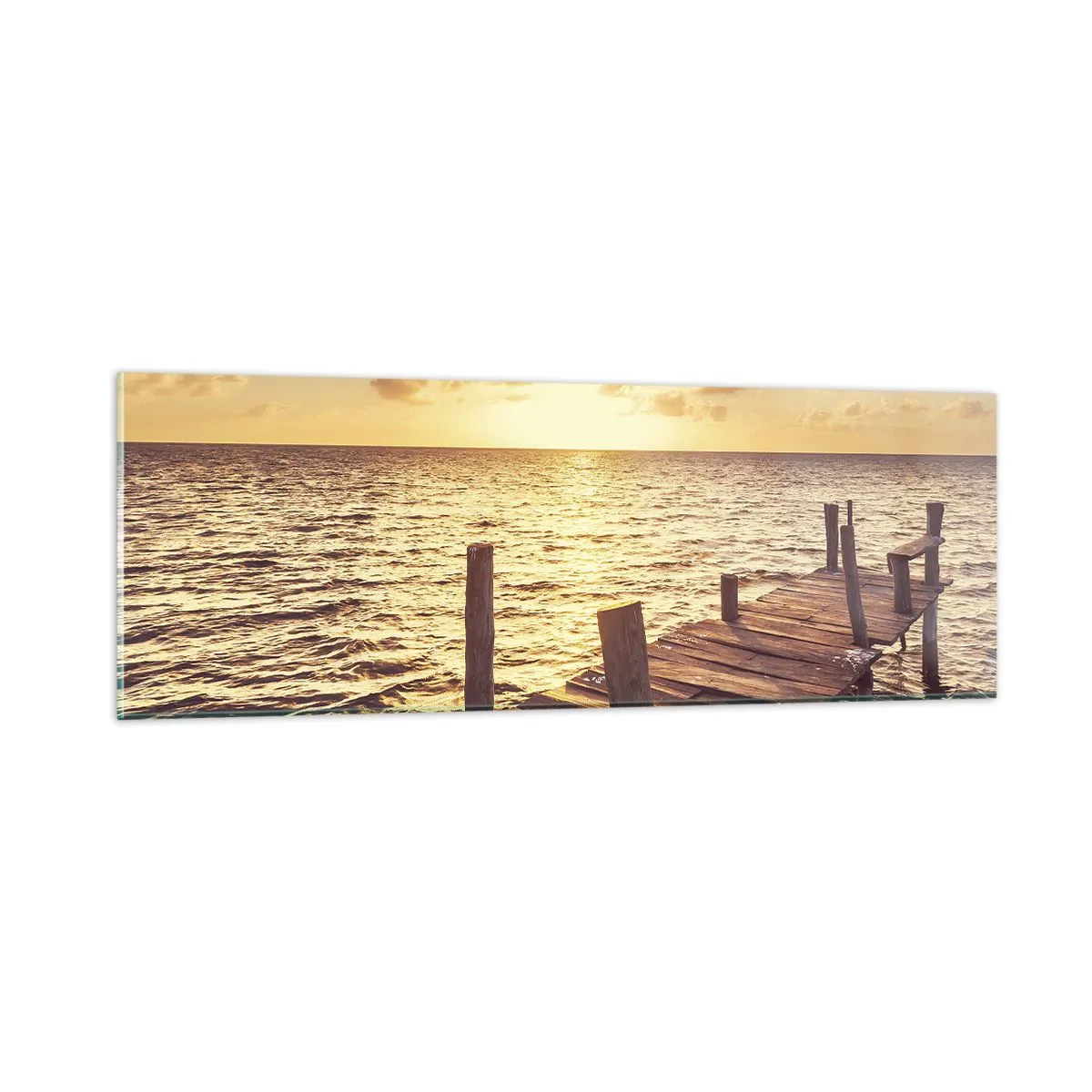 Impression sur verre - Image sur verre - La terre d'or de la douceur - 90x30 cm