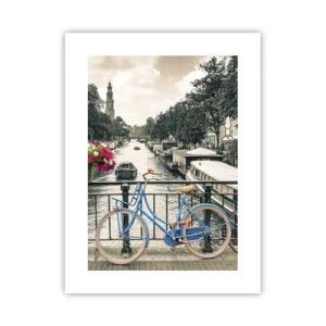 Affiche - Poster - Couleurs de rue d'Amsterdam - 30x40 cm