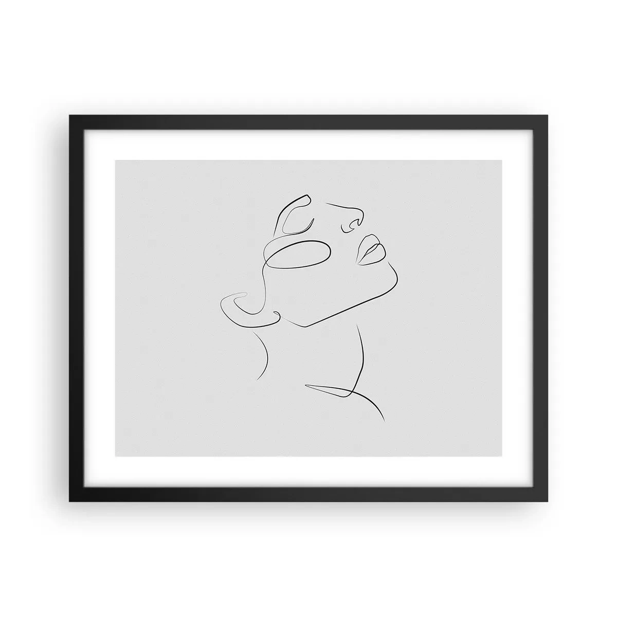 Affiche dans un cadre noir - Poster - Méandre du rêve - 50x40 cm