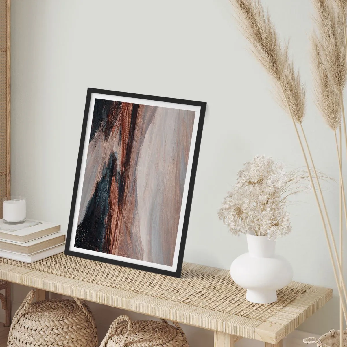 Affiche dans un cadre noir - Poster - Une vallée tranquille - 70x100 cm