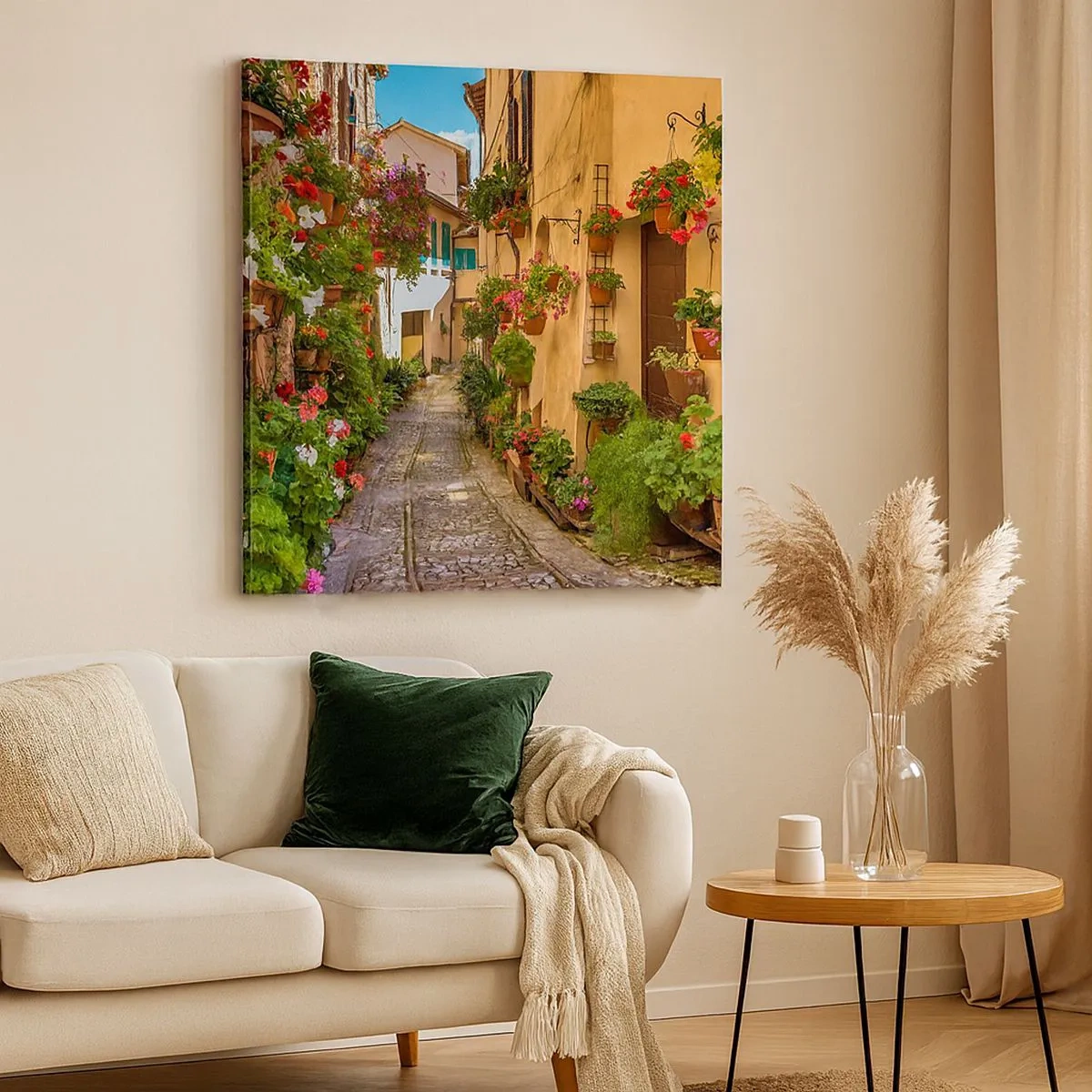 Impression sur toile - Image sur toile - Ruelle italienne - 30x30 cm