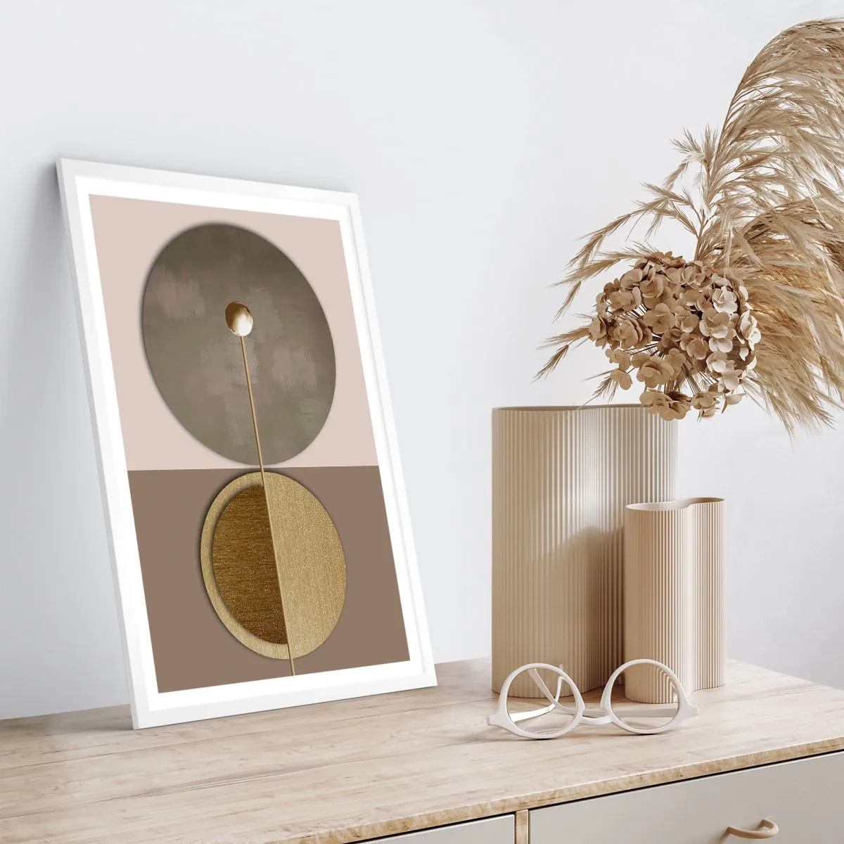 Affiche dans un cadre blanc - Poster - Équilibre parfait - 50x70 cm