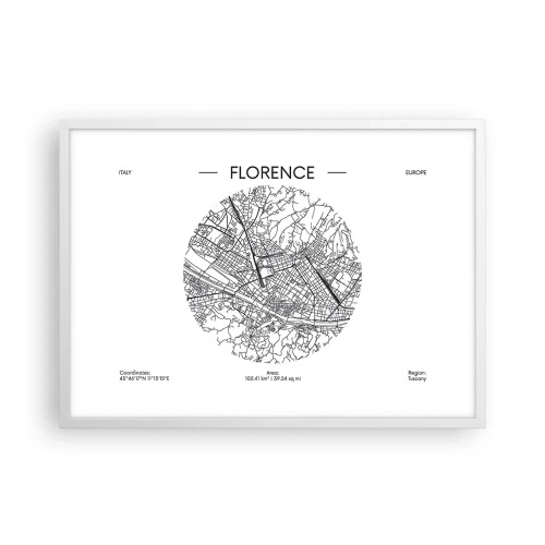 Affiche dans un cadre blanc - Poster - Anatomie de Florence - 70x50 cm