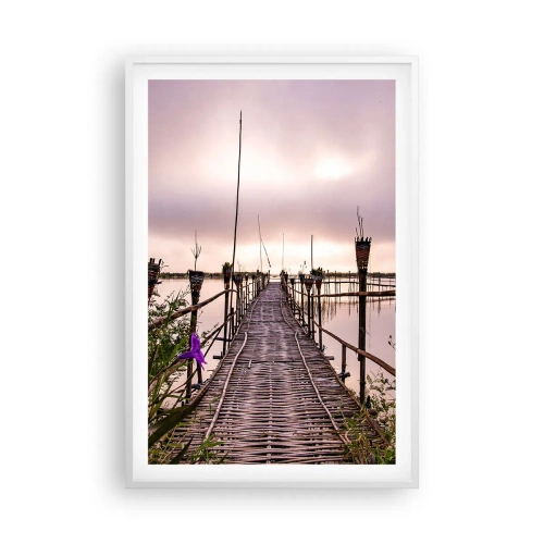 Affiche dans un cadre blanc - Poster - Le silence et le calme d'Asie - 61x91 cm