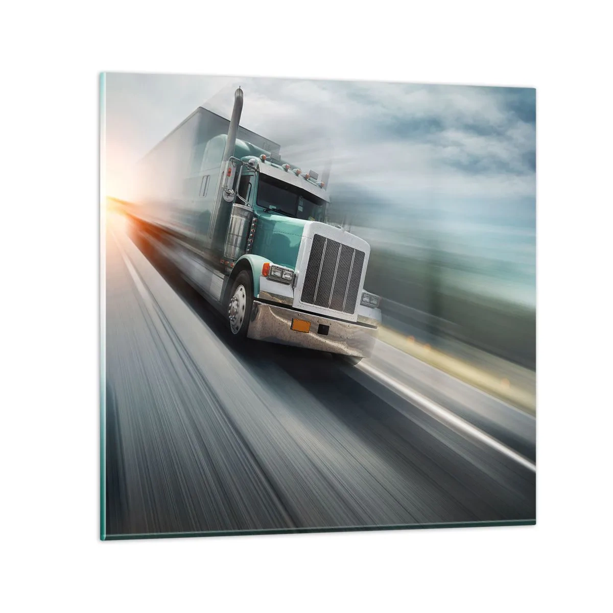 Impression sur verre - Image sur verre - Le géant américain est en fuite - 40x40 cm