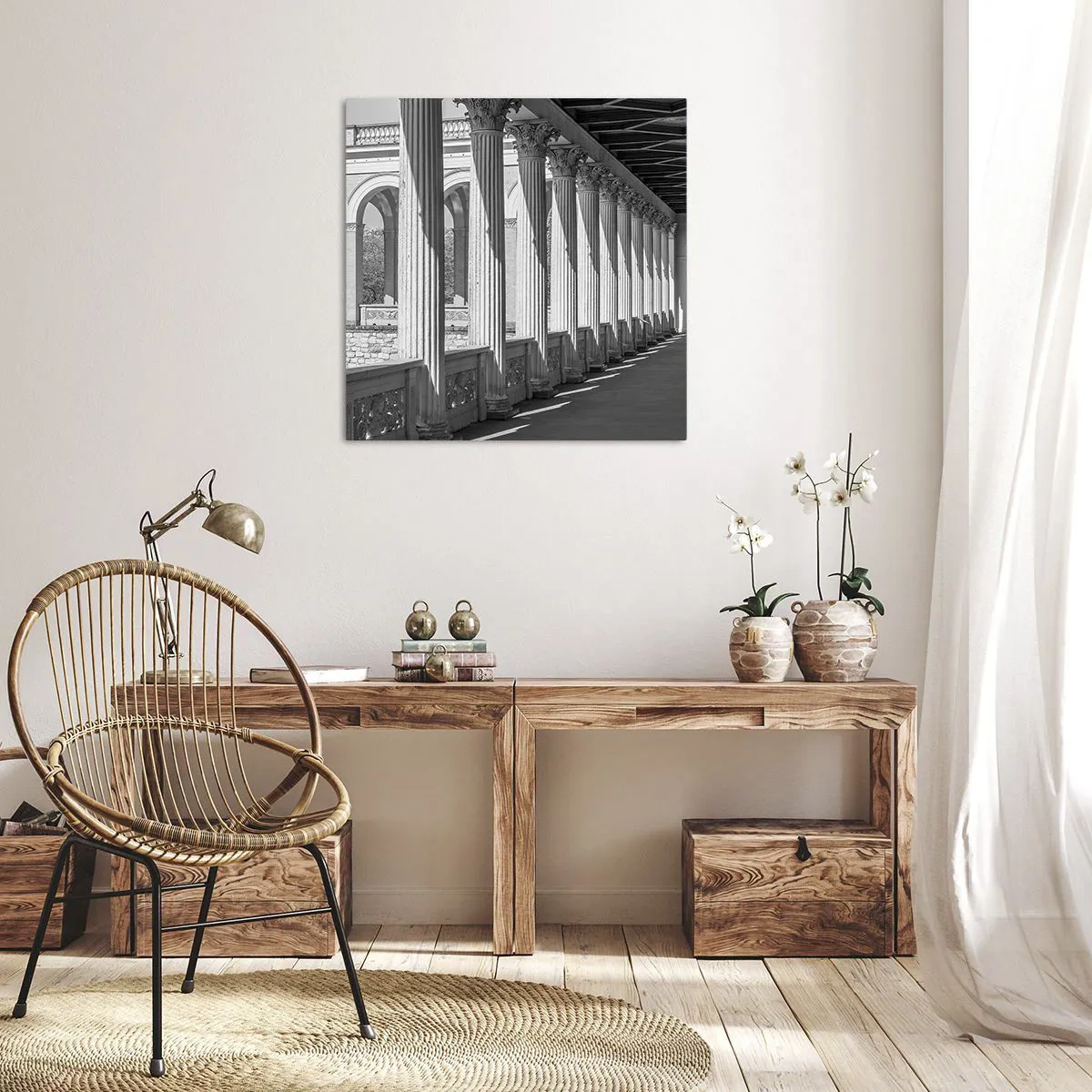 Impression sur toile - Image sur toile - Arcade ensoleillée - 50x50 cm