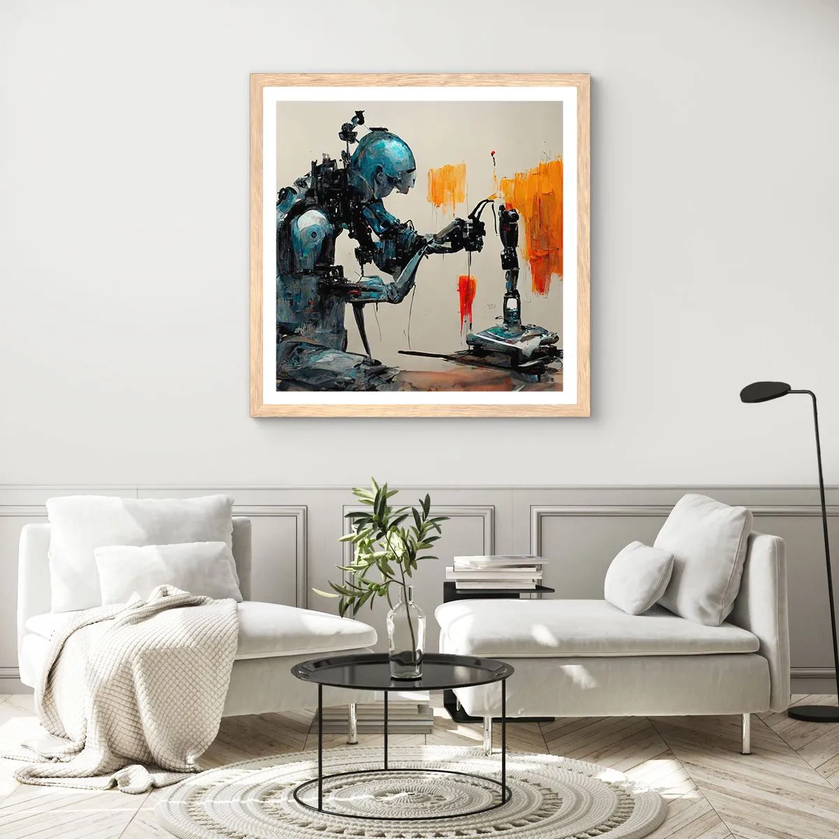 Affiche dans un chêne clair - Poster - Déjà demain… - 40x40 cm