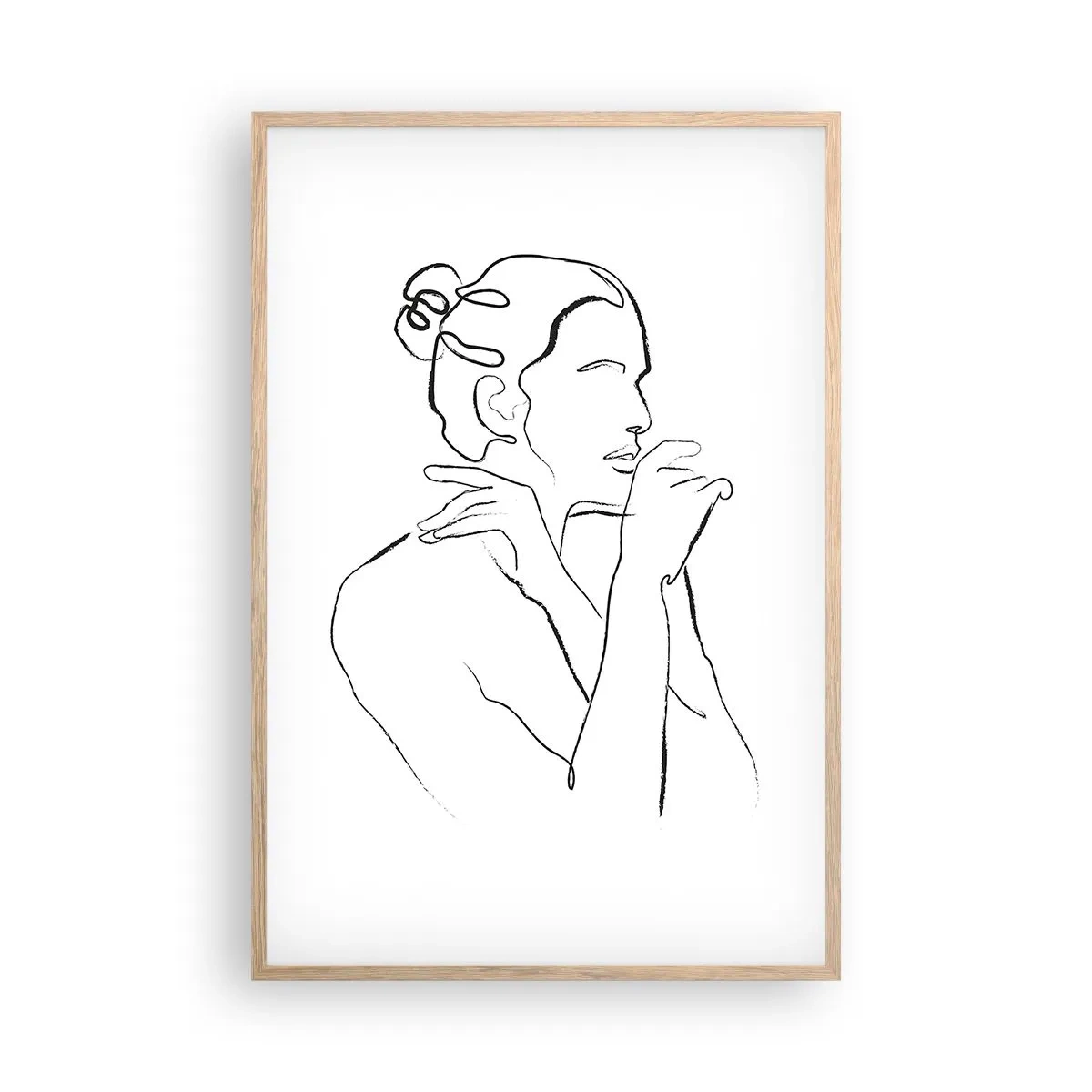 Affiche dans un chêne clair - Poster - Nu : un mystère sensuel - 61x91 cm