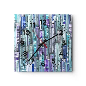 Horloge murale - Pendule murale - Bleuâtre avec le ciel - 40x40 cm