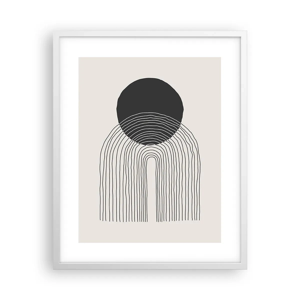 Affiche dans un cadre blanc - Poster - Tremblement et confiance - 40x50 cm