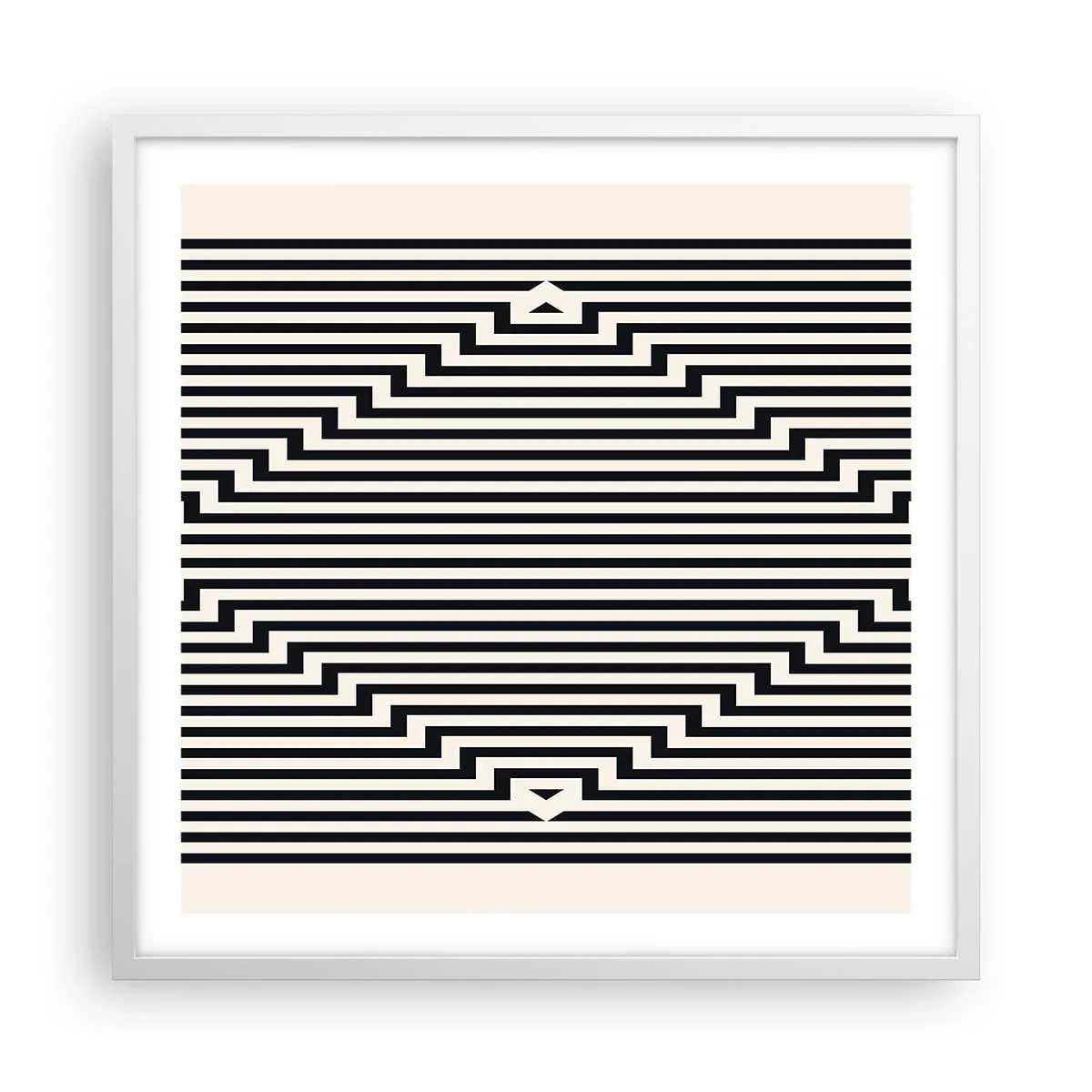 Affiche dans un cadre blanc - Poster - Illusion géométrique - 60x60 cm