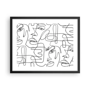 Affiche dans un cadre noir - Poster - Dans des émotions enchevêtrées - 50x40 cm