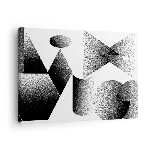 Impression sur toile - Image sur toile - Géométrie composée d'angles et de formes ovales - 70x50cm - Angles et ovales - Décoration murale moderne pour le salon et la chambre ARTTOR