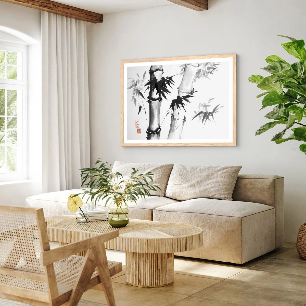 Affiche dans un chêne clair - Poster - Gros plan sur l'orient - 70x50 cm