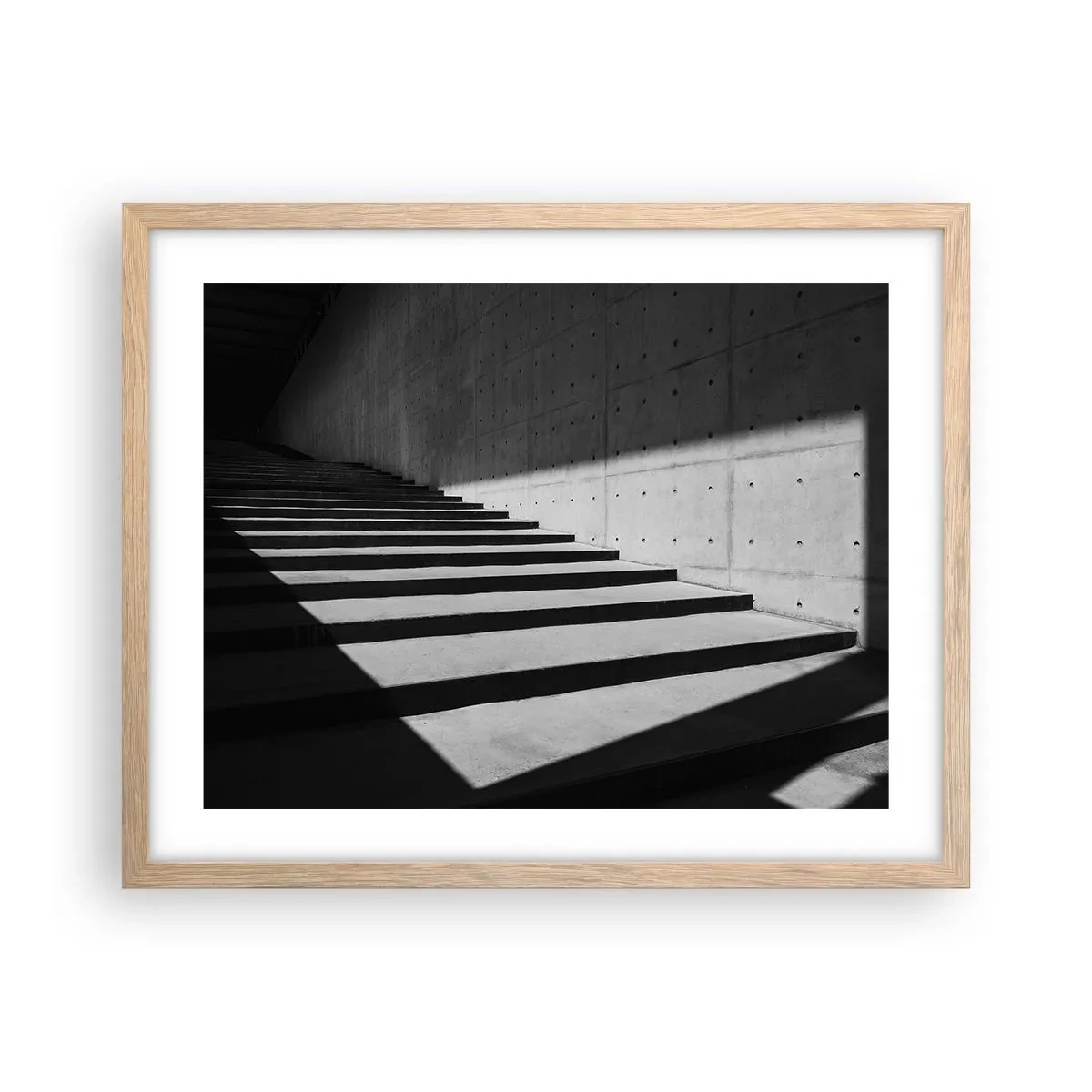 Affiche dans un chêne clair - Poster - La beauté brute du modernisme - 50x40 cm