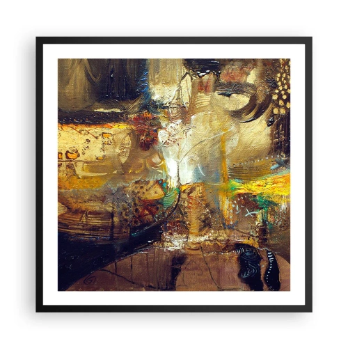 Affiche dans un cadre noir - Poster - Froid, tiède, chaud - 60x60 cm