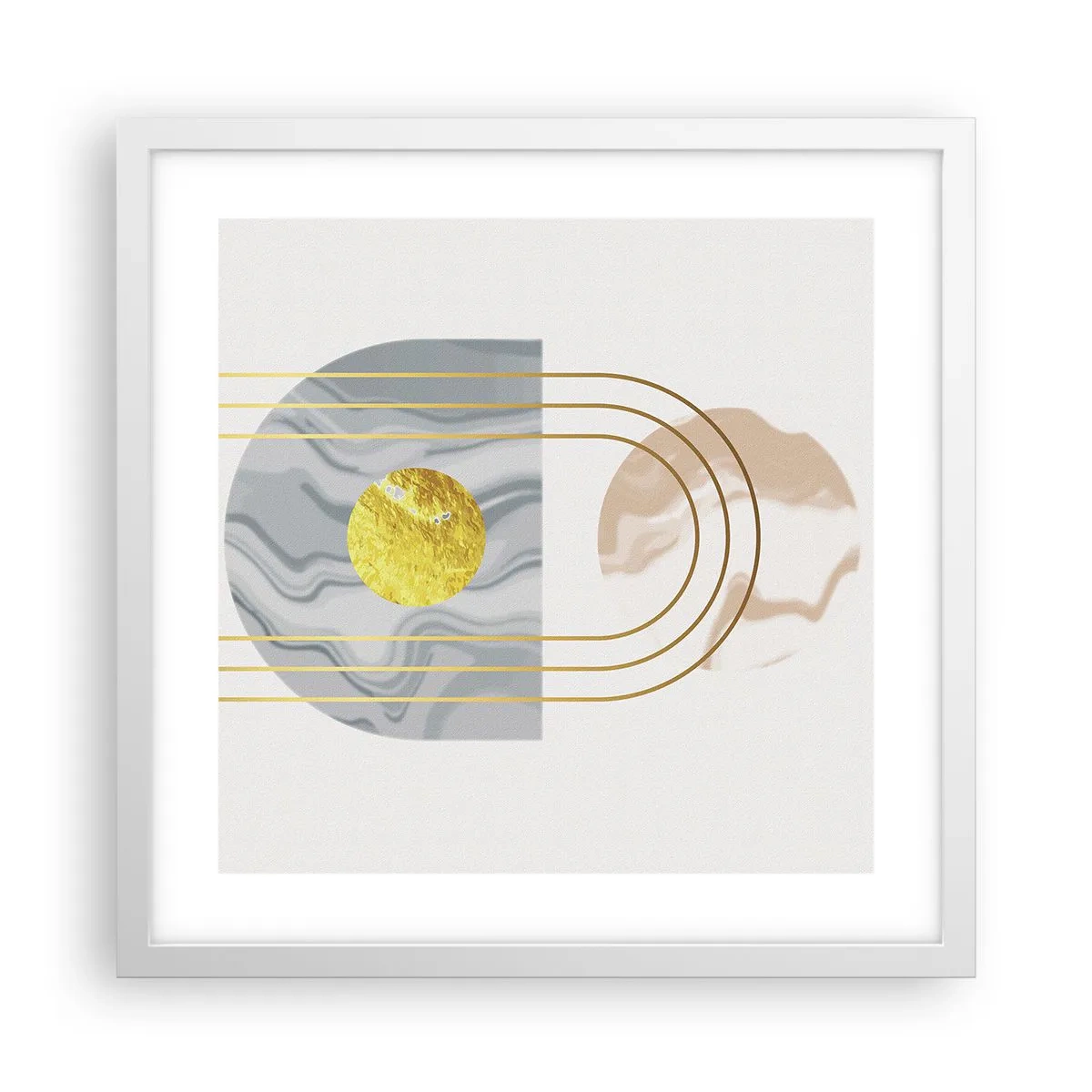 Affiche dans un cadre blanc - Poster - Clareté et brillance - 40x40 cm