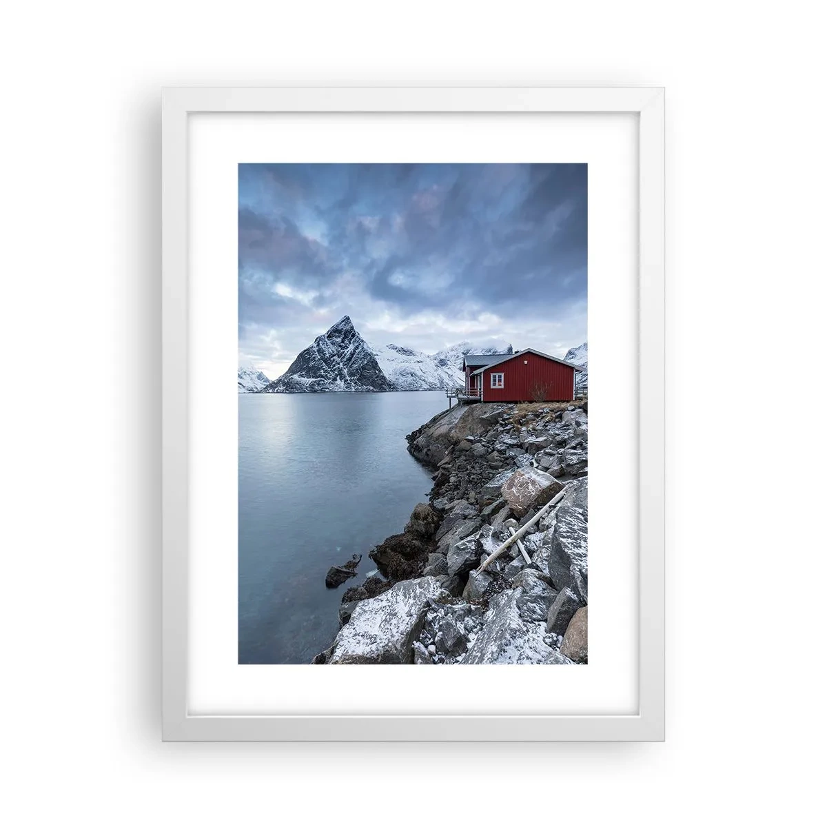 Affiche dans un cadre blanc - Poster - Retraite scandinave - 30x40 cm