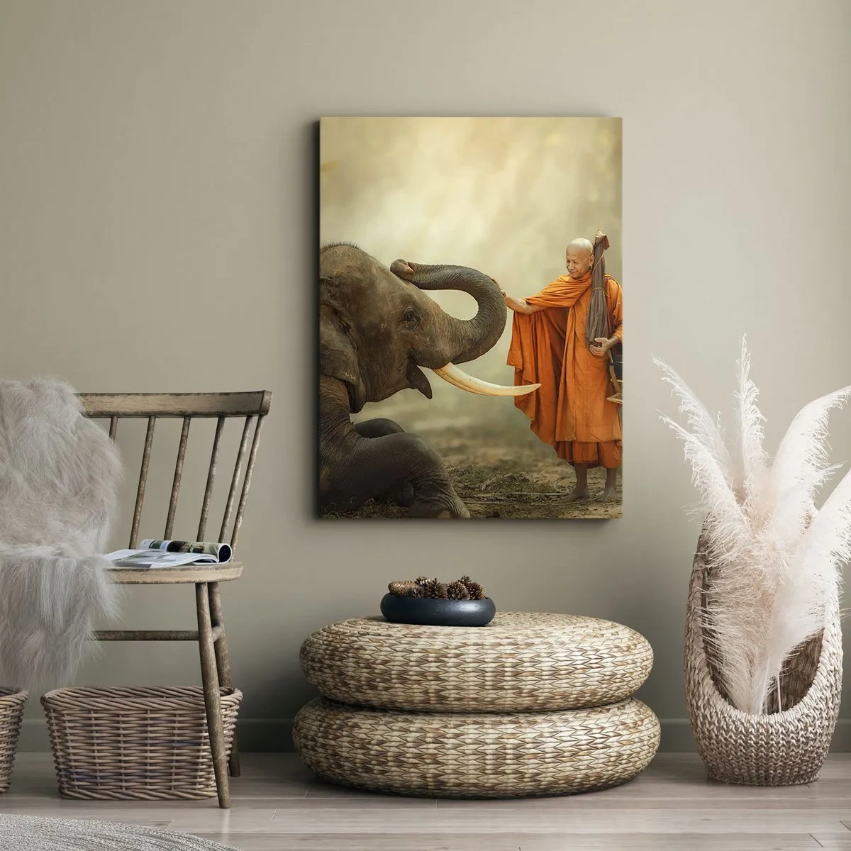 Impression sur toile - Image sur toile - Rencontre en voyageant - 65x120 cm