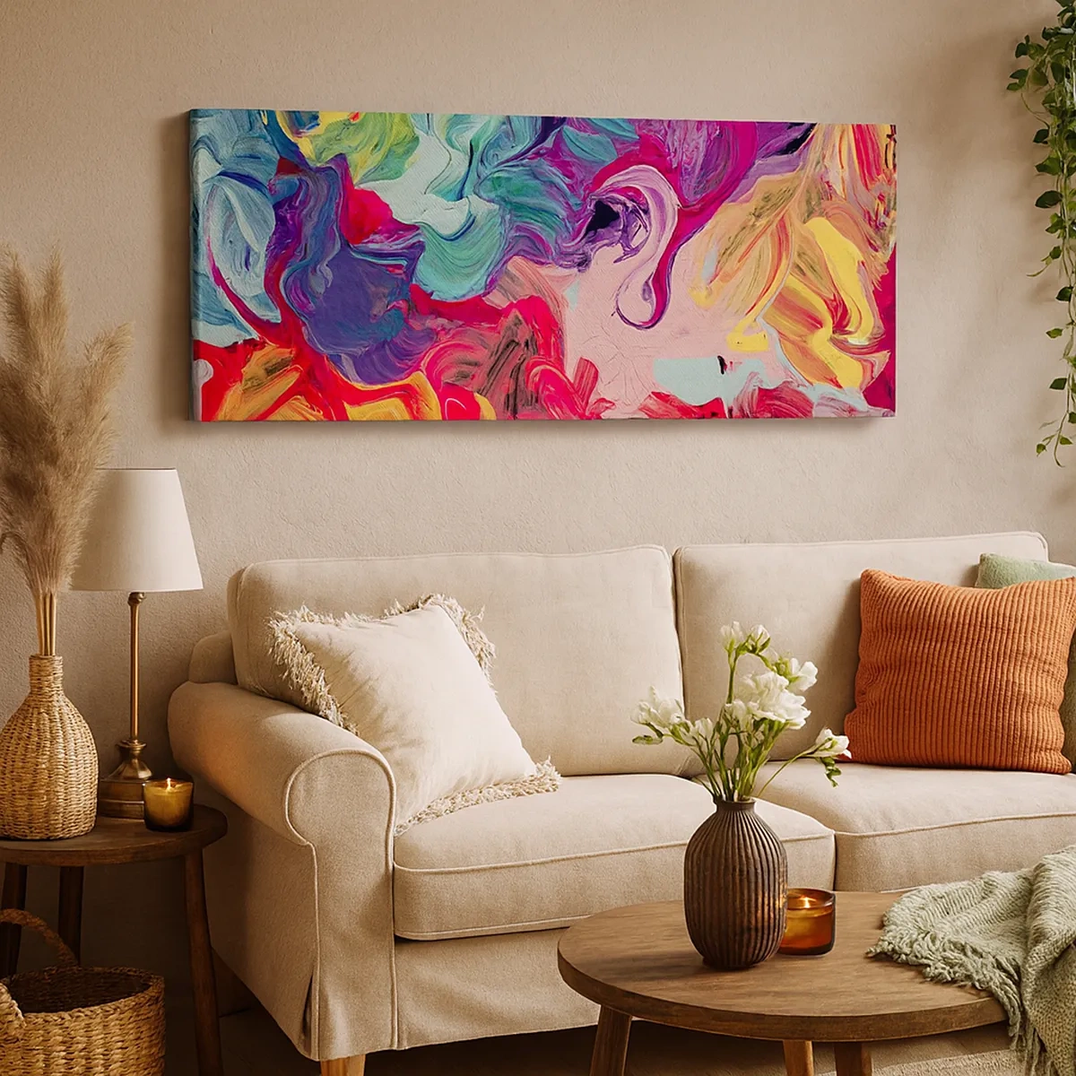 Impression sur toile - Image sur toile - La naissance des couleurs - 30x30 cm