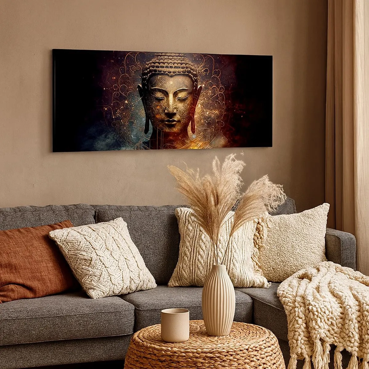Impression sur toile - Image sur toile - Équilibre spirituel - 100x40 cm