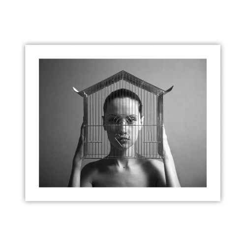 Affiche - Poster - Portrait un peu surréaliste - 50x40 cm