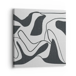 Impression sur toile - Image sur toile - Amusement de labyrinthe abstrait - 30x30 cm