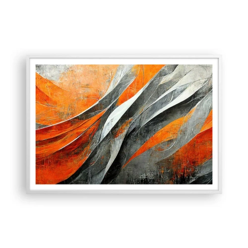 Affiche dans un cadre blanc - Poster - Chaleur et froid - 100x70 cm