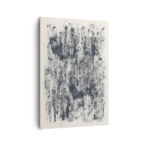 Impression sur toile - Image sur toile - Composition brumeuse abstraite dans des tons de gris - 70x100cm - Composition brumeuse - Décoration murale moderne pour le salon et la chambre ARTTOR