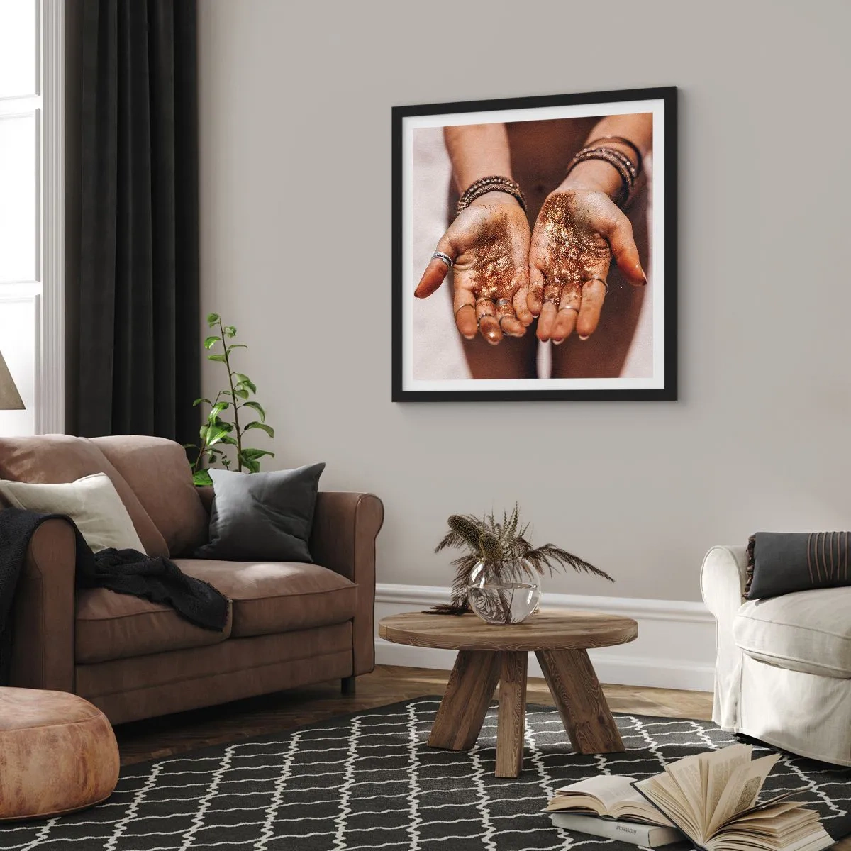 Affiche dans un cadre noir - Poster - Un don pour vous - 50x50 cm