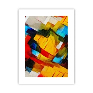 Affiche - Poster - Une superposition multicolore - 30x40 cm