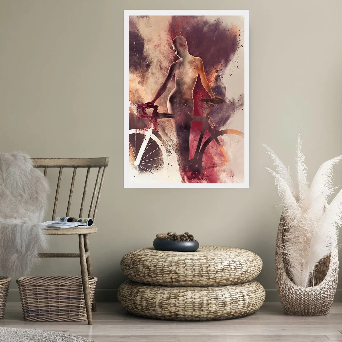 Affiche - Poster - Une âme de vélo aux formes marbrées - 30x40 cm