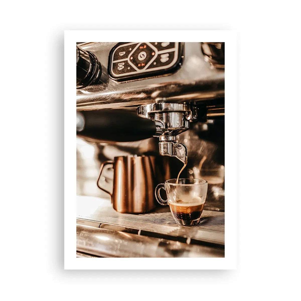 Affiche - Poster - Espresso aromatique de la machine à expresso - 50x70cm - Lueur de café - Décoration murale moderne pour le salon et la chambre ARTTOR